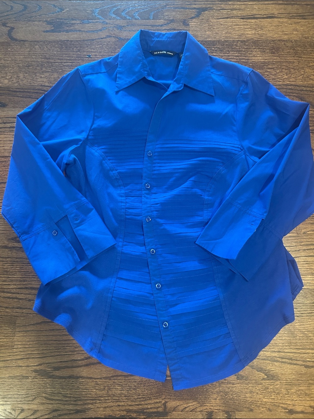 Zac & Rachel Royal Blue Button-Front Women's Shirt